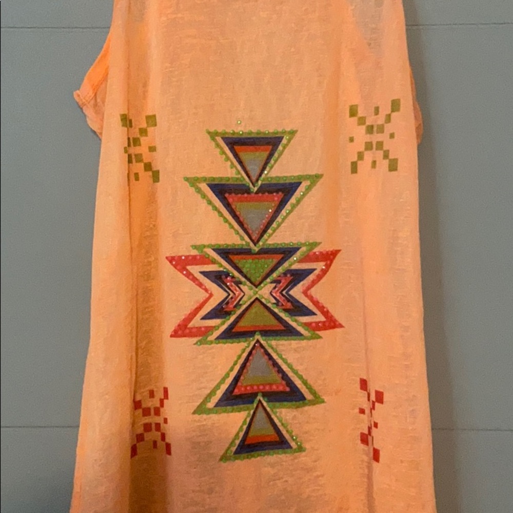 Orange Aztec tank - Picture 2 of 3